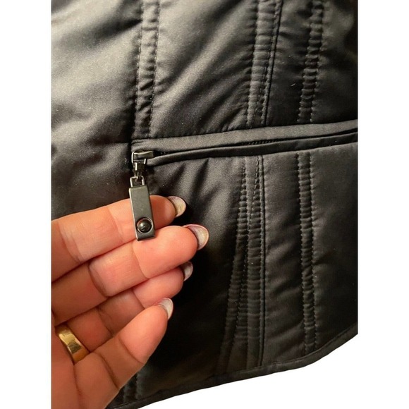 Escada Lightweight Jacket Snap Front Black With Zipper Pockets Women’s Small - Picture 3 of 9